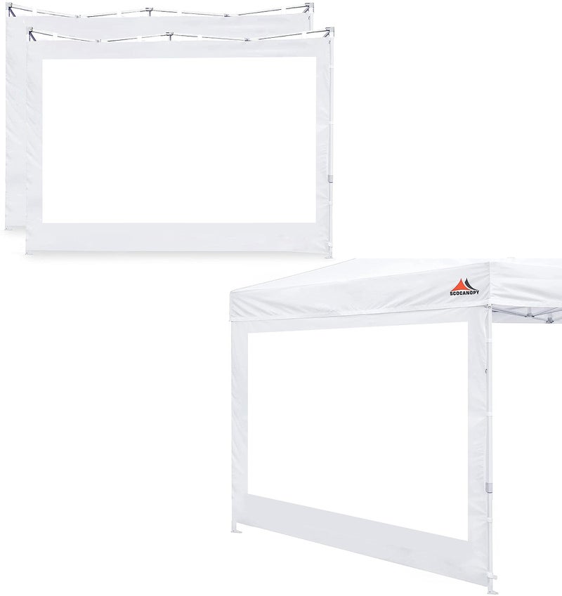 SCOCANOPY Clear Window Sidewall for 10x10 Canopy Frame, 3 Pack Sunwalls Only,(Khaki) - Image 1
